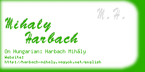 mihaly harbach business card